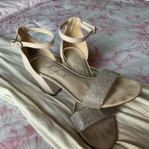 Sugar Beige and Silver Heels